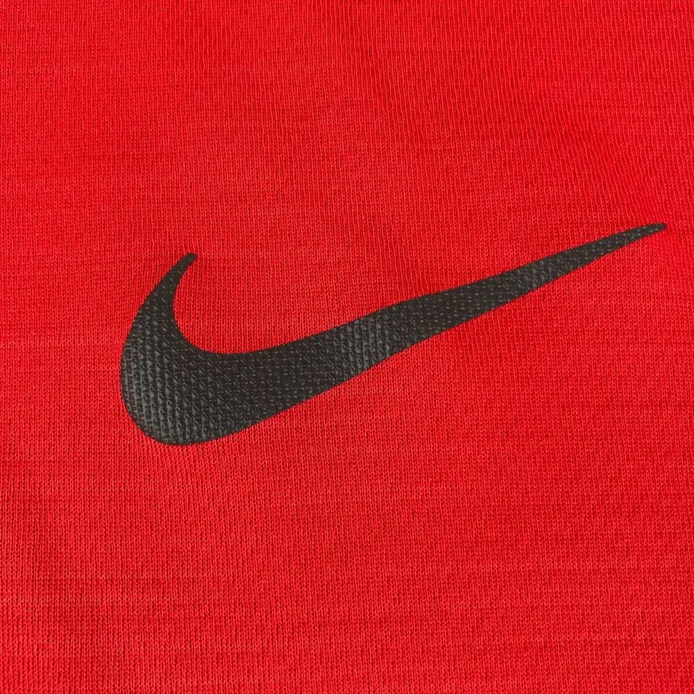 Nike Dri-FIT Quarter Zip Pullover Mens XL Red Black Swoosh Athletic Golf